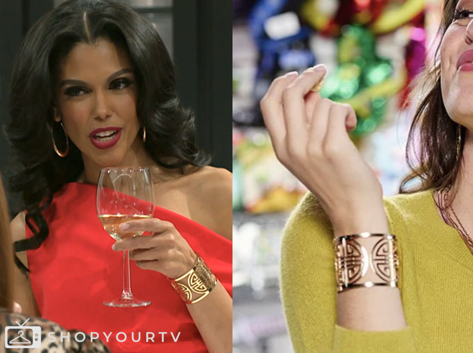 beyond the gates, gold cutout cuff bracelet, dani dupree, karla mosley