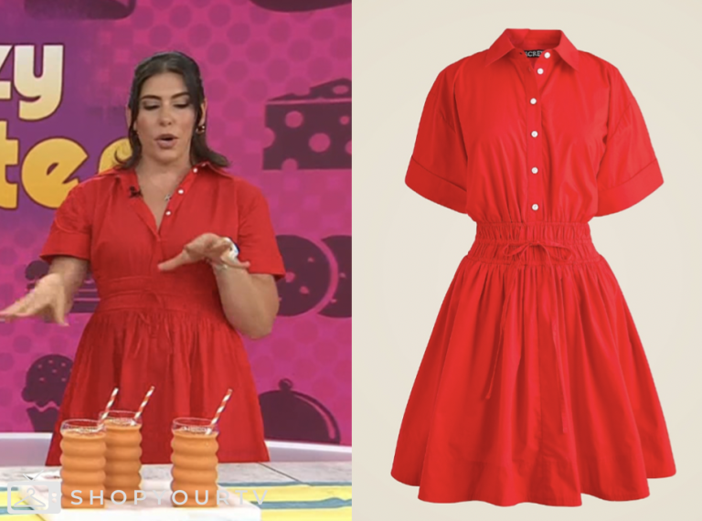 the today show, katie stilo, red mini shirt dress, jenna and friends