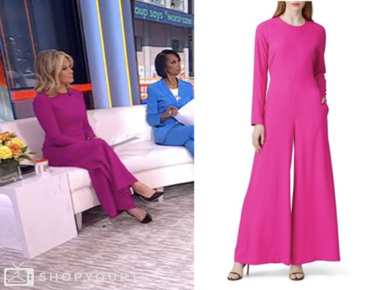 outnumbered, fox news fashion, pink jumpsuit, martha maccallum