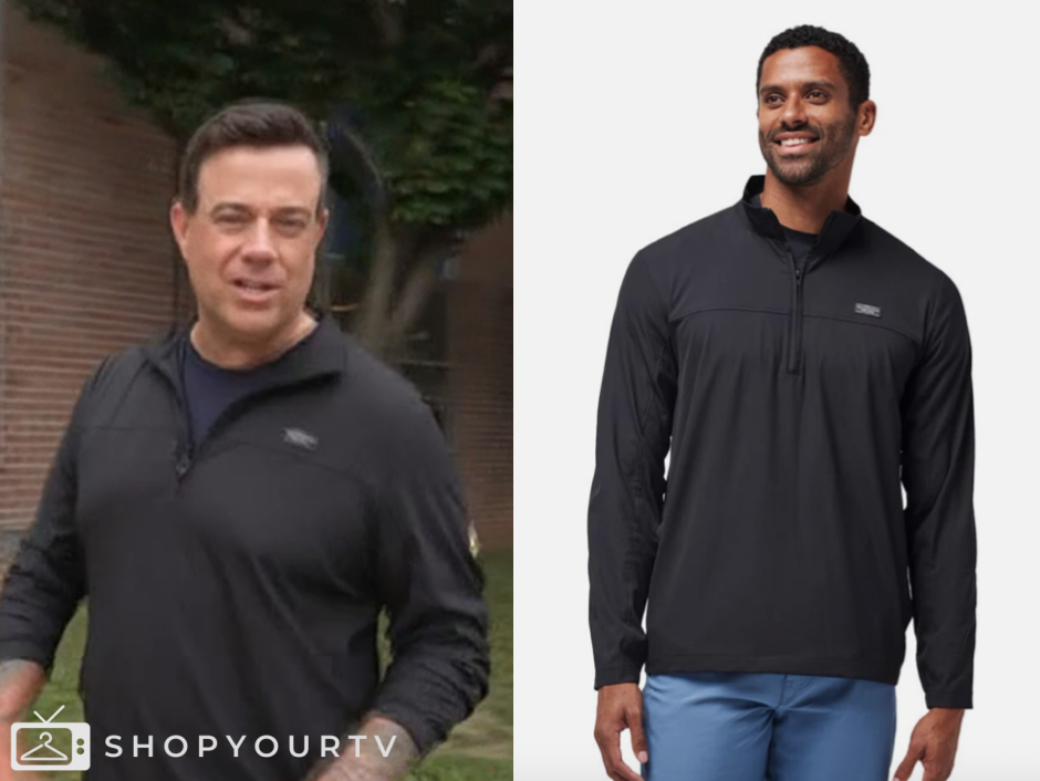 carson daly, the today show, black half zip pullover