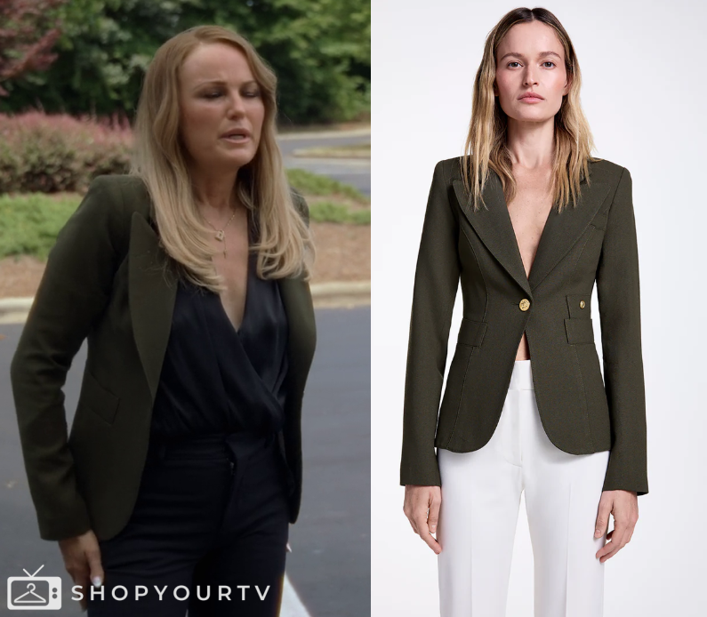 The Hunting wives: Season 1 Episode 7 Margot's Green Blazer | Shop Your TV