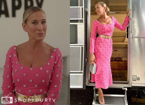 And Just Like That: Season 3 Episode 8 Carrie's Pink Dress with Crystal  Pearls | Shop Your TV
