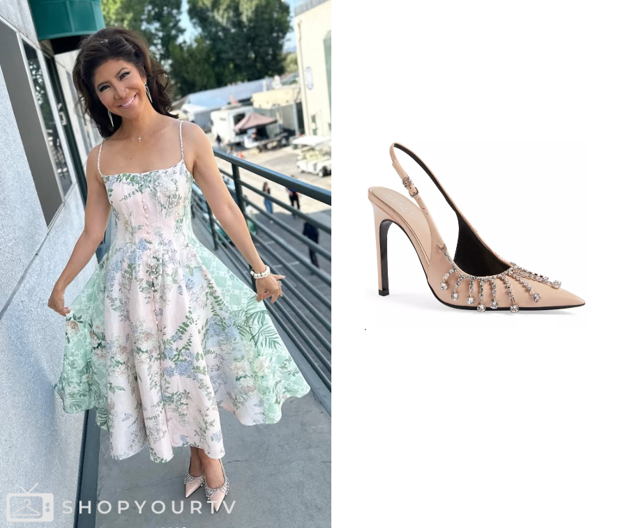 Big Brother USA: Season 27 Episode 4 Julie CHen Moonves' Nude Embellished Pumps Shop Your TV
