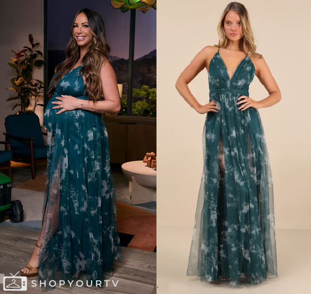 The Valley: Season 2 Reunion Kristen Doute's Green Printed Gown | Shop Your TV The Valley: Season 2 Reunion Kristen Doute's Green Printed Gown | Shop Your TV