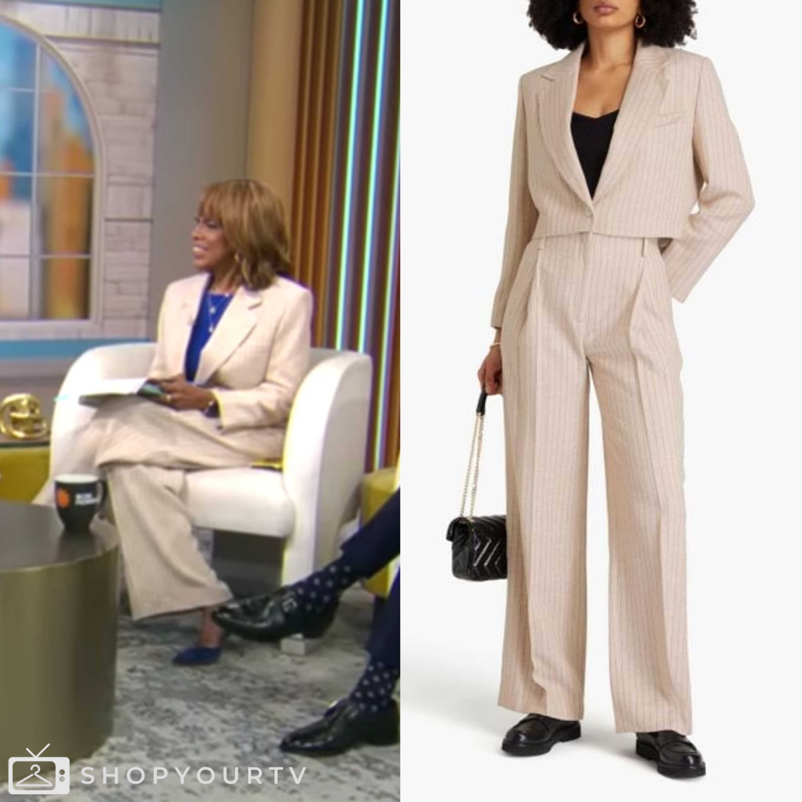 CBS Mornings: August 2025 Gayle’s Striped Wide-Leg Pants | Shop Your TV