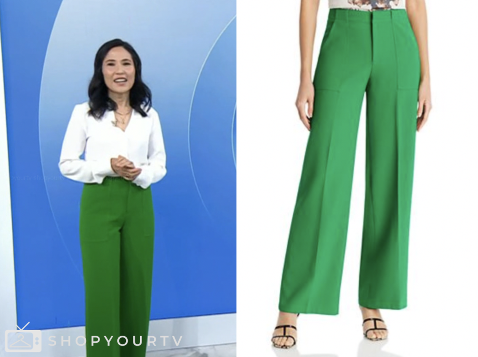 the today show, green wide-leg pants, vicky nguyen