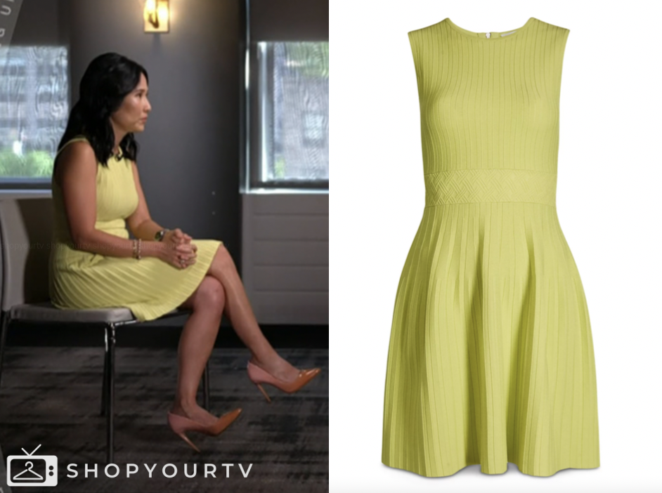 the today show, yellow knit dress, vicky nguyen