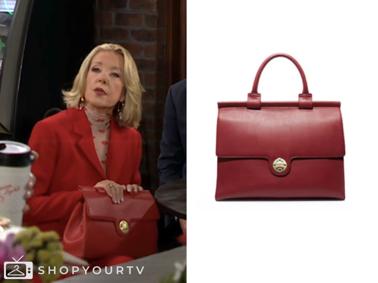 the young and the restless, red bag, nikki newman, melody thomas scott