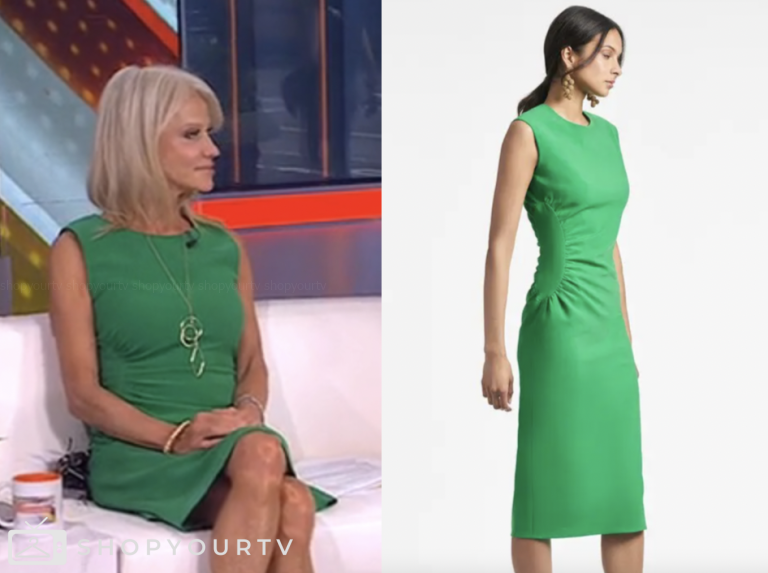 green dress, outnumbered, fox news fashion, Kellyanne Conway