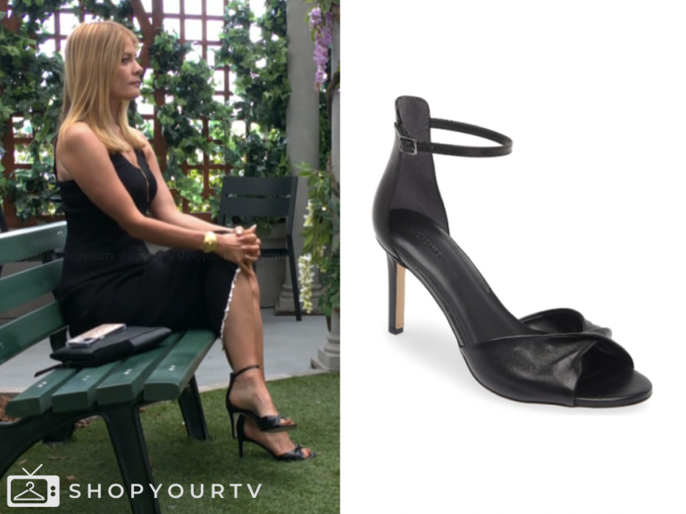 the young and the restless, black sandals heels, phyllis newman, michelle stafford