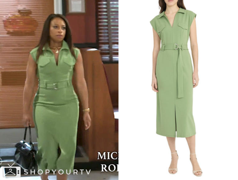 beyond the gates, regina, green belted midi dress, Jacinte Blankenship