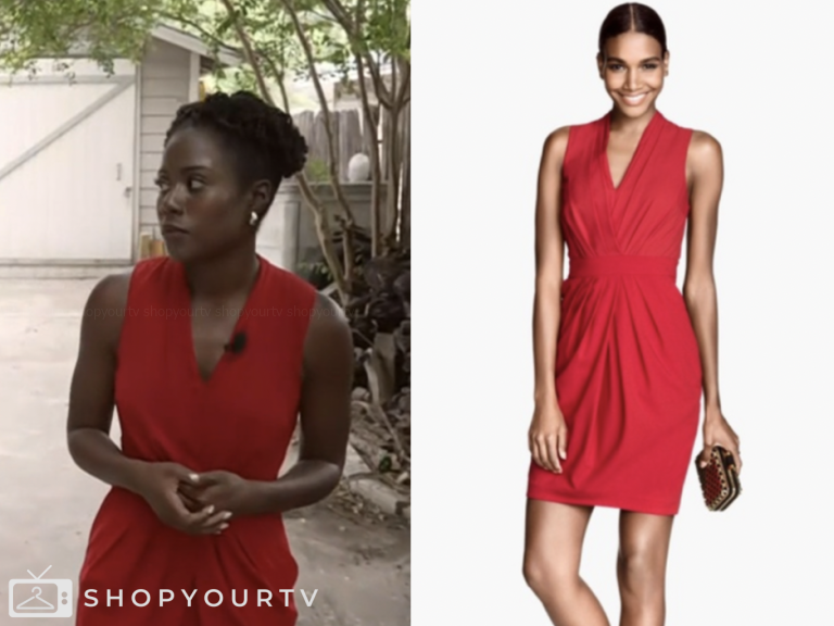 the today show, red sleeveless v-neck dress, Priscilla Thompson