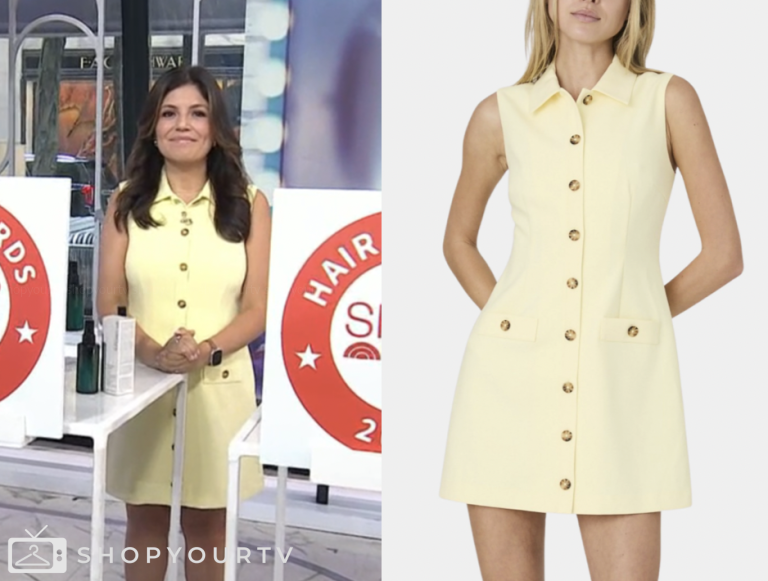 the today show, yellow mini dress, Adrianna Barrionuevo Brach
