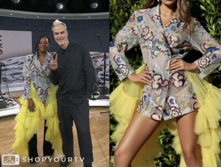 the today show, floral embroidered blazer dress, Noelle Scaggs