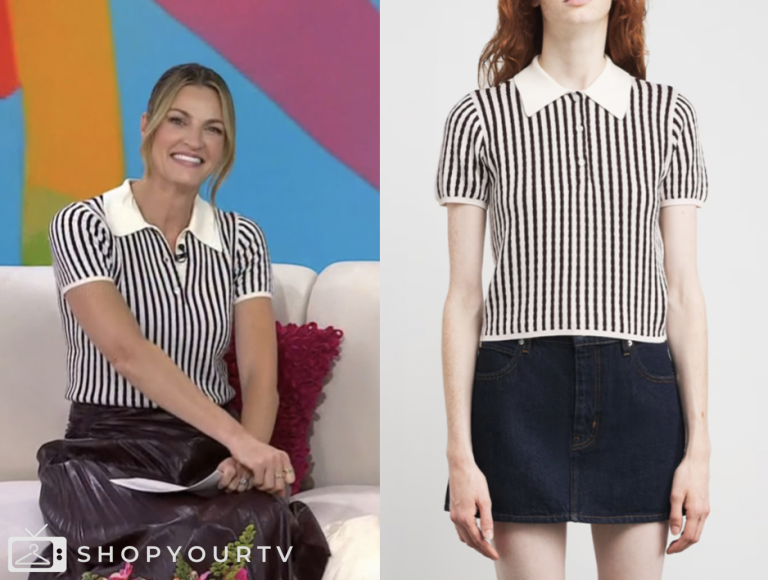 the today show, striped knit polo shirt, jenna and friends, erin andrews