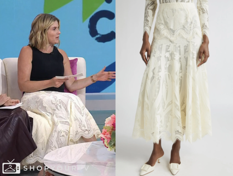the today show, ivory lace midi skirt, jenna bush hager, jenna and friends