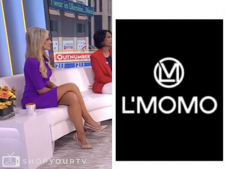 outnumbered, fox news fashion, purple sheath dress, carley shimkus