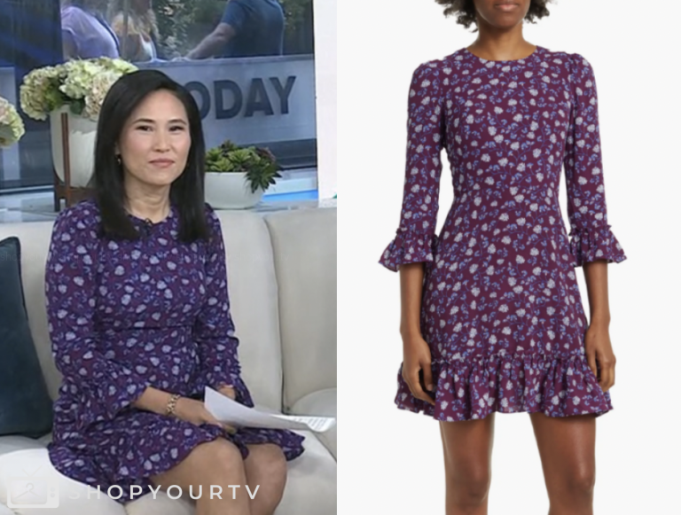 the today show, purple floral mini dress, vicky nguyen