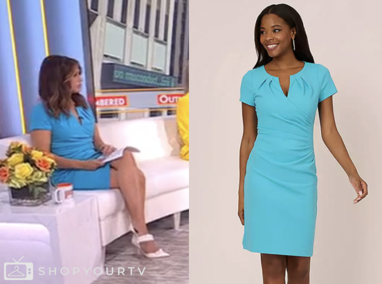 outnumbered, fox news fashion, blue sheath dress, lisa boothe