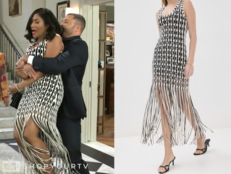 Trisha Mann-Grant, beyond the gates, dana leslie thomas, fringe midi dress