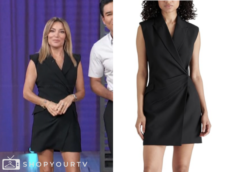 access daily, kit hoover, black vest mini dress