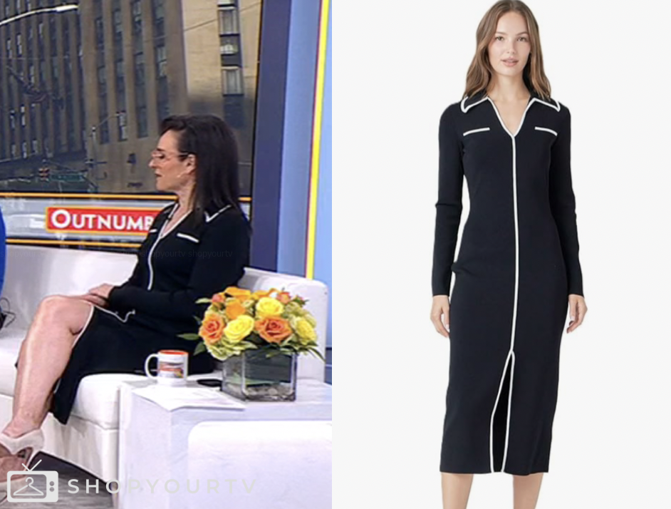 Outnumbered: August 2025 Kennedy’s Black Contrast Trim Knit Collar Midi ...