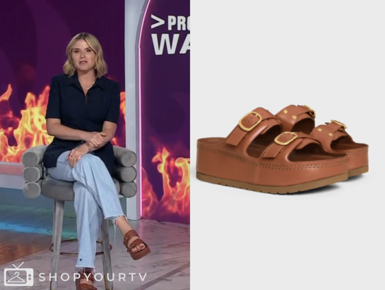 the today show, brown sandals, jenna bush hager, jenna and friends