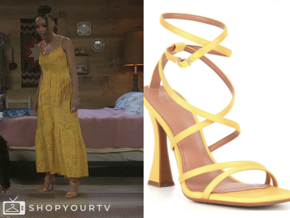 Beyond the Gates: August 2025 Allison Bailey's Yellow Strappy Sandals