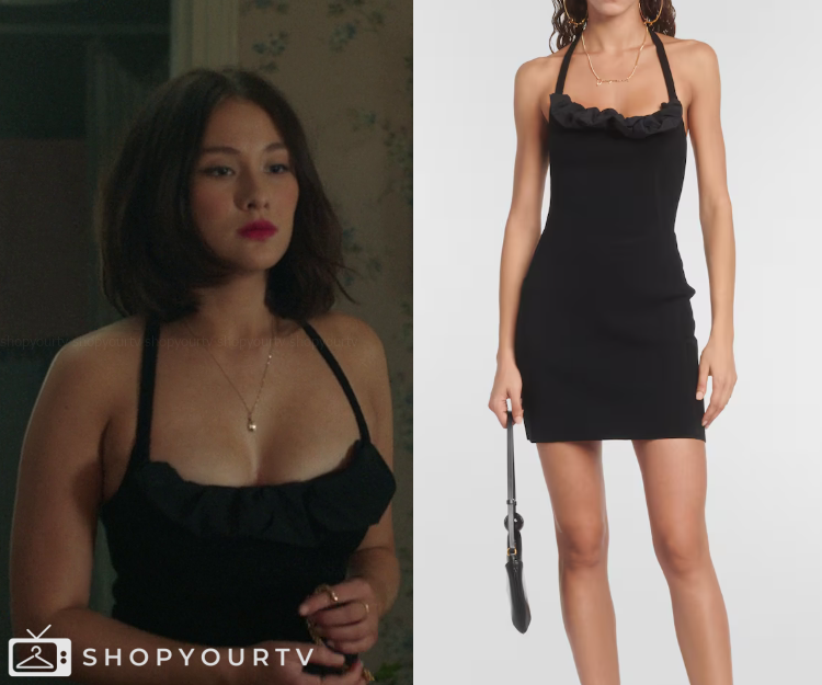 belly black dress tsitp Claire Short Linen Dress in Black main image 1
