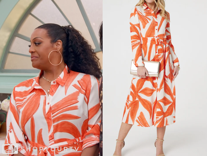 alison hammond orange dress bake off Alison Hammond's 45 flattering Bake Off shirt dress is still in stock on  this one website
